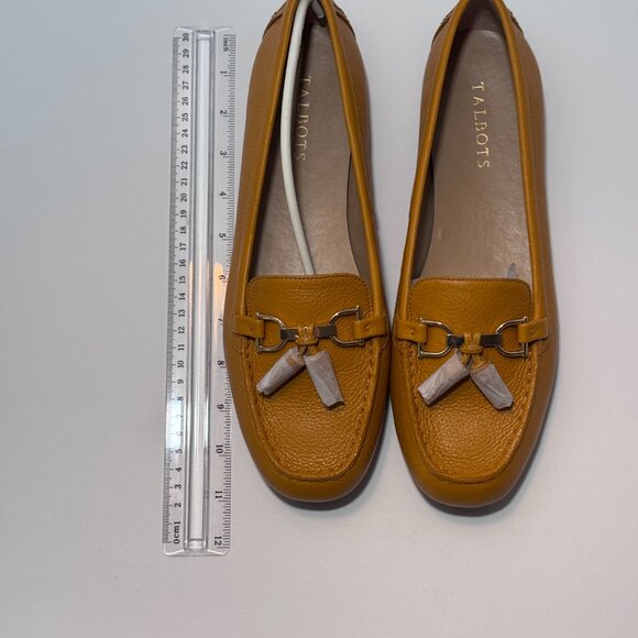 NWT Talbots size 10.5 Everson Tasseled Pebbled Leather Driving Moccasins - Picture 12 of 13